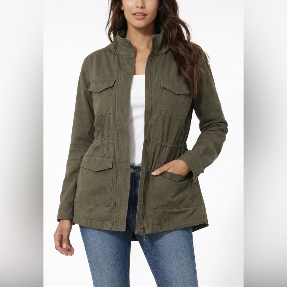 Universal Thread Olive Green Utility Jacket Xs Zi… - image 1